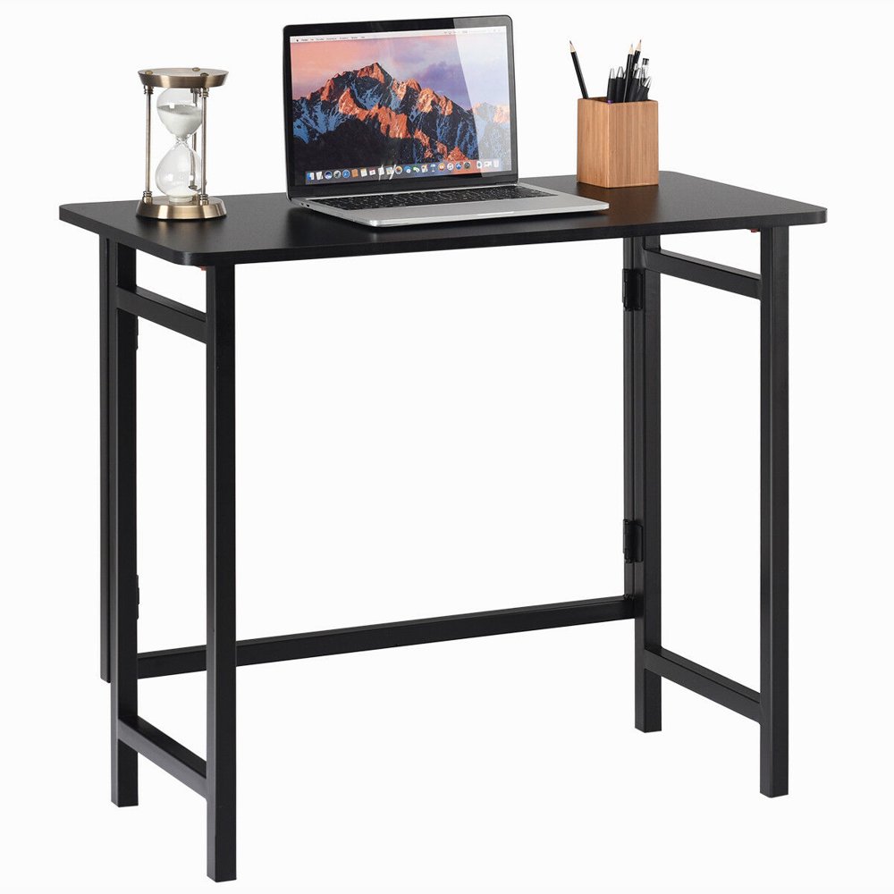 Gymax Folding Table Computer Desk PC Laptop Writing Table Home Office