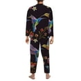 thumbnail image 5 of Kll Humming Bird And Tropical Sleepwear Mens Flannel Pajamas,Long Cotton Pj Set, 5 of 9