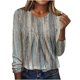 thumbnail image 2 of ICHUANYI Liquidación Moda Mujer Impreso Camiseta Suelta Manga Larga Blusa Cuello Redondo Casual Tops ICHUANYI WER202308173562, 2 of 5