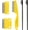 Black,Yellow, variant on 5 Pieces Dog Eye Combs Tear Stain Remover Combs Pet Grooming Comb for Small Dogs Gently Removing Eye Mucus and Crust (Yellow, Black)