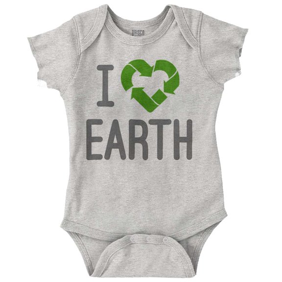 I Love Earth Reduce Reuse Recycle Romper Boys or Girls Infant Baby Brisco Brands 12M