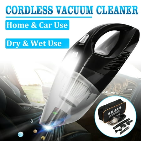 [Upgraded] Grtxinshu 120W High Power LED Compact Cordless Wet&Dry Portable Car Home Handheld Vacuum Cleaner Low Noise With