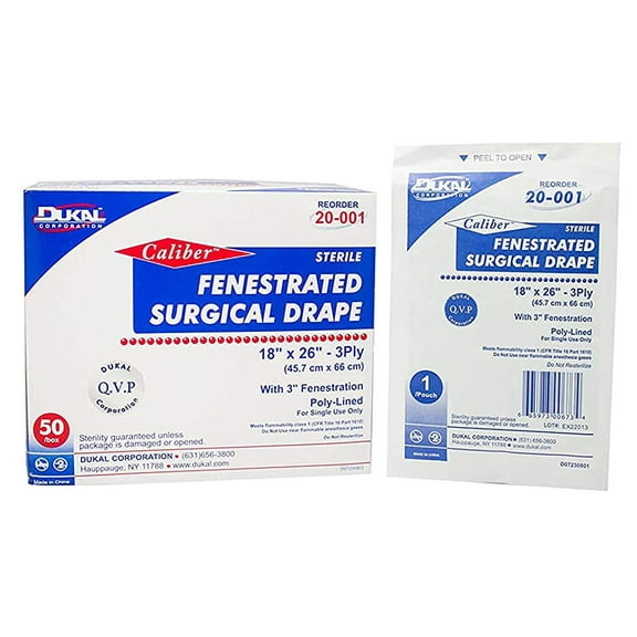 Dukal Disposable Surgical Drape Sheets, 18 x 26 Inches, 50 Count - 1 Pack