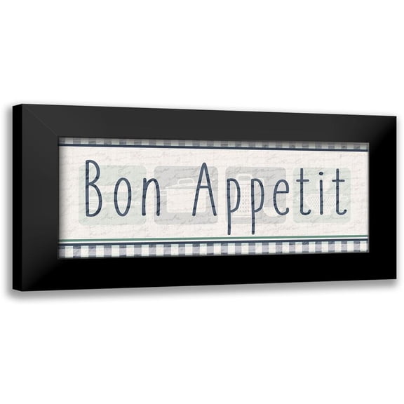 Kimberly, Allen 14x8 Black Modern Framed Museum Art Print Titled - Bon Appetit