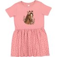 thumbnail image 3 of Inktastic Horse Girl Flowered Cute Girls Toddler Dress, 3 of 5