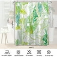 thumbnail image 5 of Green Nautical Coastal Shower Curtain Sets,Starfish Seashell Coral Beach Bathroom Curtains,Ocean Themed Bath Curtain,Waterproof Fabric with 12 Hooks 72x72Inches, 5 of 6