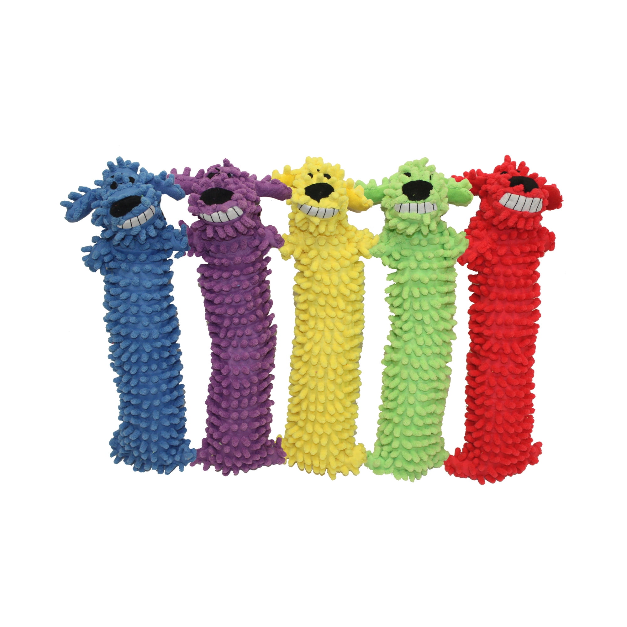 MULTI PET DOG TOY LOOFA SMILE SOFT TOY WITH SQUEAKER ASSORTED COLORS 