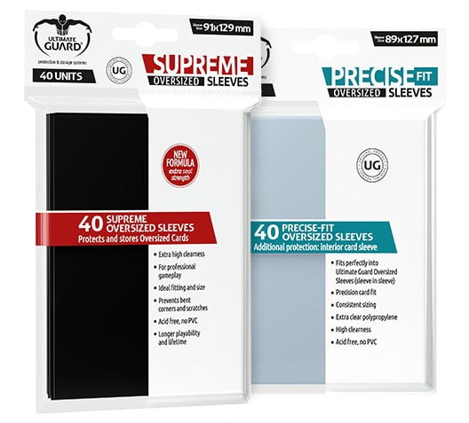 40 Piece Ultimate Guard Supreme Oversize Card Sleeves Black 