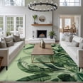 thumbnail image 3 of Palm Leaves Tropical Area Rugs 8'x10', Washable Small Throw Rugs for Living Room Patio, Green Botanical Summer Green Ombre Indoor Outdoor Rug Non-Slip Low Pile Carpet Runner Reversible Floor Mats, 3 of 8
