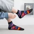 thumbnail image 2 of Pofeuu Outer Space Floating Numbers And Letters Print 30cm Socks, Adult Running Hiking Socks for Youth and Adult, 2 of 7