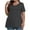Gray, variant on Loopsun Plus Size Womens Tops, T Shirts for Women, Fashion Women's Casual V Neck Solid Plus Size Short Sleeve Top Blouse T-shirt Black XXXL
