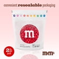 thumbnail image 3 of M&M'S World Red Milk Chocolate Candy 2lb Bag for Celebrations and Party Favors, 3 of 10