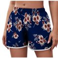 thumbnail image 2 of Femmes Pantalons Femmes Été Décontracté Imprimé Plage Shorts Marine L, 2 of 6