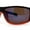 Black Orange Blue Mirror, variant on Mens Xloop Classic 90s Sport Wrap Plastic Sunglasses Shiny Black