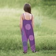 thumbnail image 5 of CCRFTGI Jumpsuit Girls Cute Spaghetti Strap Rompers for Teens Fall Overall Fashion Sleeveless Outfit with Pockets Purple 7-8 Years, 5 of 5
