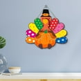 thumbnail image 6 of Luckky Thanksgiving Turkey Wooden Door Sign, Turkey Hanging Door Decor Fall Welcome Sign for Autumn Harvest Indoor Outdoor Home Porch Wall Decor, Multicolored (A), 6 of 8