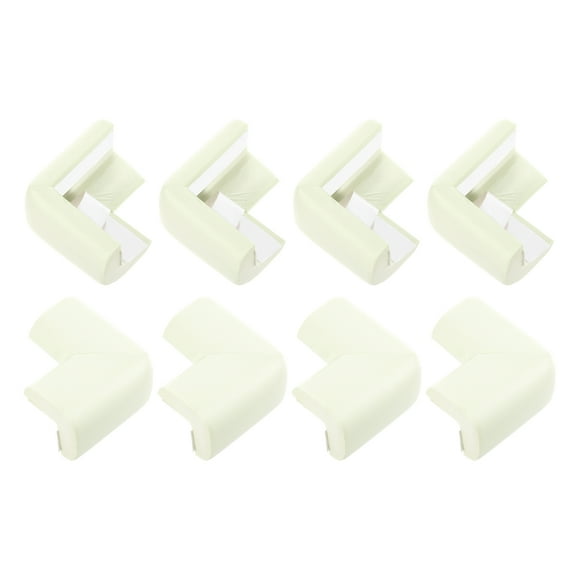 Uxcell Corner Protectors, 8 Pcs Furniture Corner Guards and Edges Safety Bumpers, Soft Rubber Foam Cushions(White)