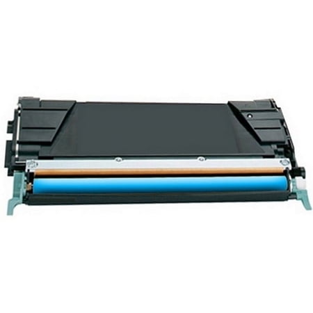 PrinterDash Compatible with Lexmark CS-736DN/CS-748DE/XS-734DE/XS-736DTE/XS-738/XS-748DE Cyan High Yield Toner Cartridge (10000 Page Yield) (24B5804)
