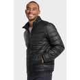 thumbnail image 2 of 247 Frenzy Men's Essentials Et Tu Lightweight Packable Full Front Zip Puff Nylon Jacket with Side Zip Pockets - Black, 2 of 4