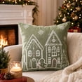 thumbnail image 5 of Eolstice Gingerbread House Christmas Throw Pillows, Embroidered Decorative Cushions For Sofa Couch Bed, Xmas Home Decor For Living Room Indoor, 5 of 7