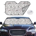 thumbnail image 3 of Lsque Cute Cat Car Windshield Sun Shade | Accordion Folding Style Auto Shade for Car Truck SUV Van | Blocks UV Rays Sun Visor Protector | Small, 3 of 7