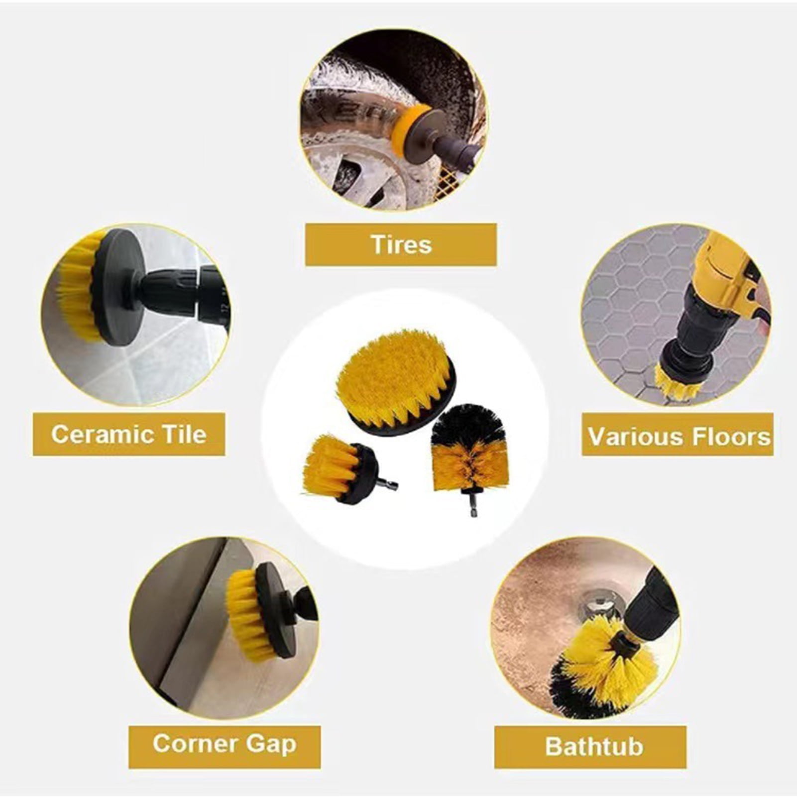 26PCS Car Detailing Brush Kit Drill Brush Set for Wheel, Exterior Interior Car Cleaning Set (Scrub Pads, Sponges, Detailing Brushes, Washing Mitt, Air Vent Brush, Cleaning Cloth)