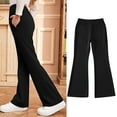 thumbnail image 4 of Kids Girls School Uniform Pants Fit Kids Dress Pants With Pockets Flare Leg Pants Black Uniform Pants Back To School Clothes Kids Preppy Clothes For Girls 7-8 Years, 4 of 5