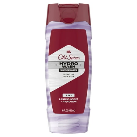 Old Spice Hydro Body Wash for Men, Smoother Swagger Scent, 16