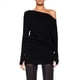thumbnail image 2 of Vestido Holgado Transparente con Mangas Murciélago, Hombros Descubiertos, Larga, Minivestido con Volantes, Informal, Extragrande, para Calle. Negro S, 2 of 9