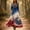 Blue, variant on Women's Long Sleeve Dress Floral Art and USA Flag Print 250th Anniversary Dress Patriotic Flag Design Dress 4th of July Dresses for Women Summer S-5XL Khaki XXL