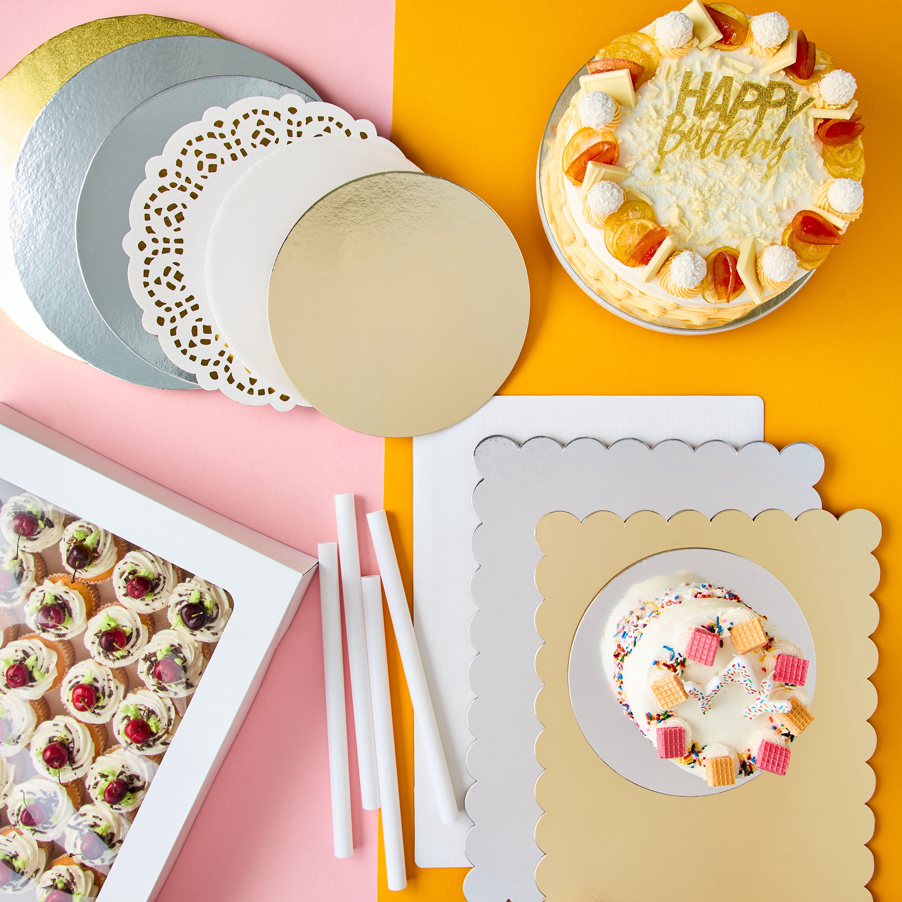 10" Silver Round Paper Cake Boards, 3 Count, by Way To Celebrate