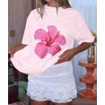 thumbnail image 6 of Women Oversized Graphic T Shirt Y2k Short Sleeve Crew Neck Drop Shoulder Loose Fit Tees Summer Preppy Aesthetic Pink S, 6 of 8