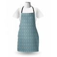 thumbnail image 3 of Geometric Apron, Monochrome Plaid Pattern with Classic Houndstooth Squares Check Print, Unisex Kitchen Bib with Adjustable Neck for Cooking Gardening, Adult Size, Petrol Blue and White, by Ambesonne, 3 of 4