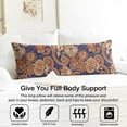 thumbnail image 3 of Paisley Long Body Pillow Cover - Vintage Bohemian Floral Print, Soft & Breathable Ethnic Fabric, Hidden Zipper, 20"x54" - Elegant Home Decor Gift for Side Sleepers & Pregnancy Support, 3 of 7