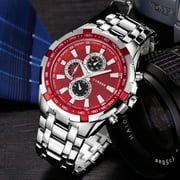 CURREN 8023 Men Red Business Quartz Waterproof Stainless Steel Sports Watch Fashion Wristwatch
