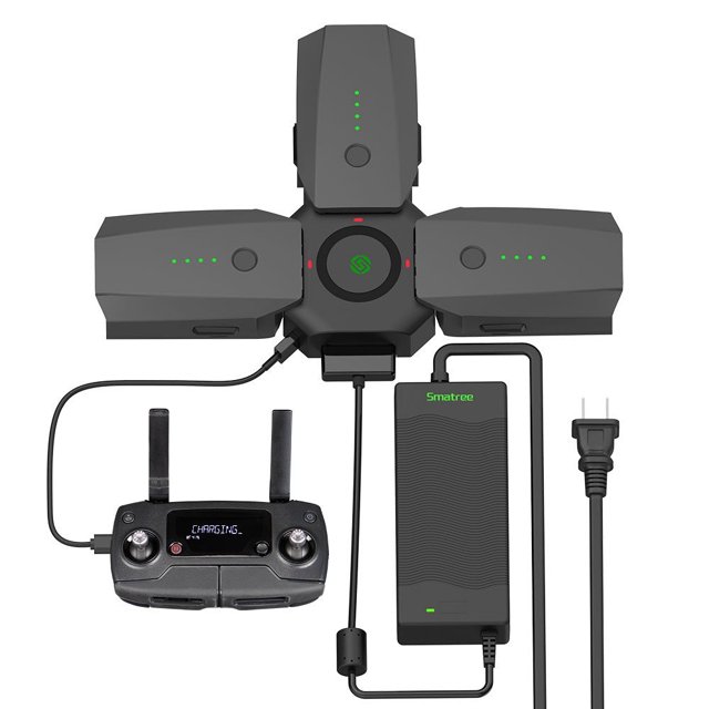 Smatree Chargeur de Batterie Compatible pour Mavic Pro/Platinum, Hub de Charge Mavic Pro avec Adaptateur de Batterie Rapide 80W (Ne Convient Pas pour DJI Mavic 2 Pro/2 Zoom/Mavic Air 2)