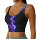 thumbnail image 2 of Fotbe Purple And Blue Nebula Sujetador Deportivo Largo sin Aros para Mujer con Almohadillas y Soporte Medio, Transpirable y Absorbente, Camiseta Tipo Chaleco o Tank Top-X-Large, 2 of 8