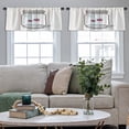 thumbnail image 3 of LALILO Kitchen Curtain Valance Mason Jar Two Hearts Rod Pocket Window Curtain 52"x 18" Set of 2, 3 of 6