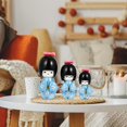 thumbnail image 4 of 3pcs Wooden Kimono Doll Figurine Desktop Japanese Kimono Doll Collectible Figurines, 4 of 4