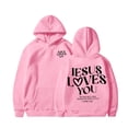 thumbnail image 4 of Jesus Loves You Hoodie Christian Faith Sweatshirt for Teen Girls Long Sleeve Jesus Hoodies Christian Religious Sayings Pullover Sweater Oversized Bible Verse Sweatshirts Pink S, 4 of 6