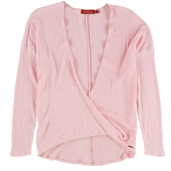 n:philanthropy Womens Ribbed Basic T-Shirt, Pink, Small