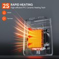 thumbnail image 3 of shinic - Calentador de espacio portátil con termostato, calentadores eléctricos de cerámica pequeños de 1500 W/750 W, calefacción rápida PTC y mini calentadores silenciosos para oficina, computadora, 3 of 5