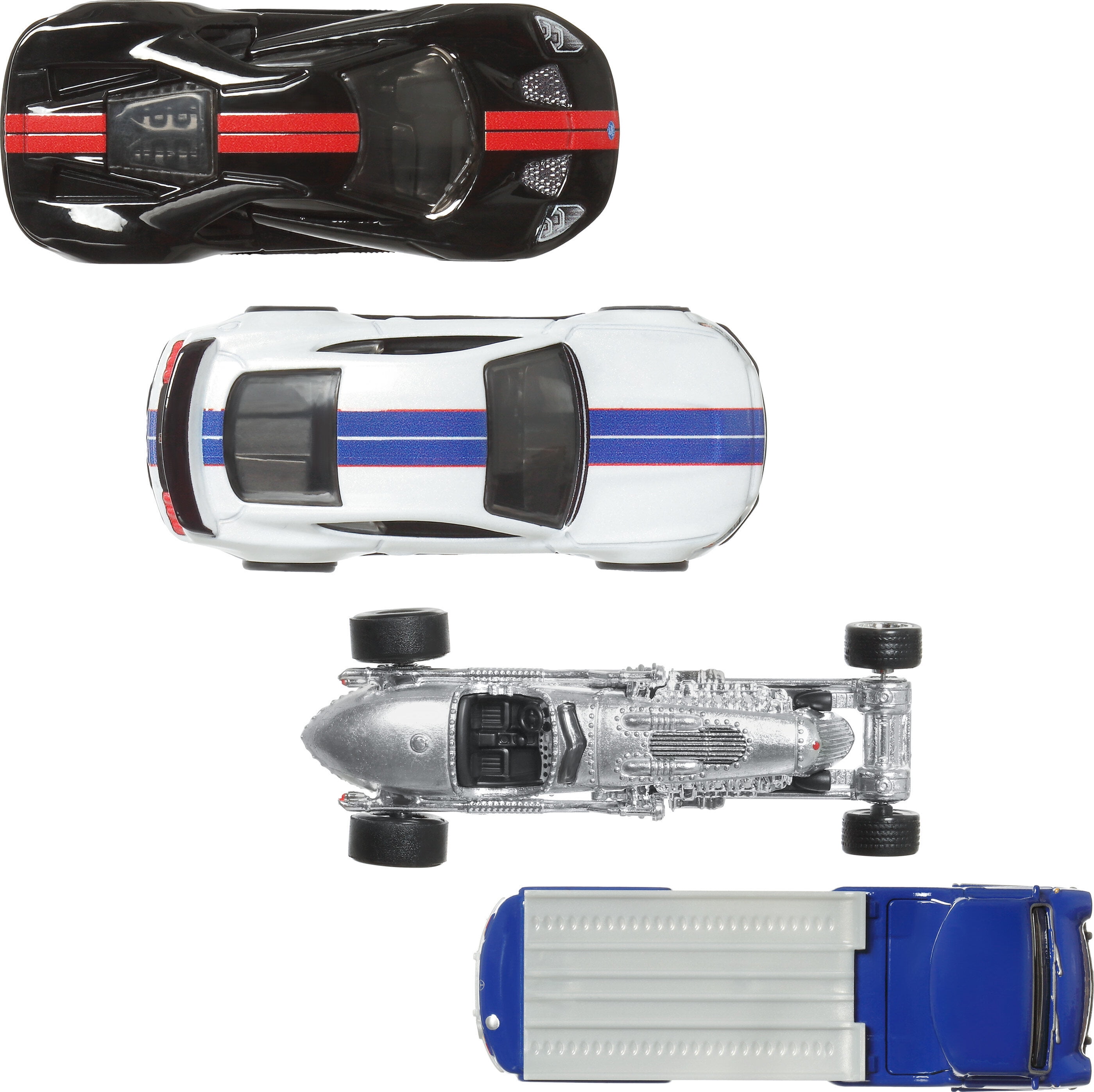 Hot Wheels Premium Collector Jay Leno’s Garage Set, 3 Cars & 1 Transporter