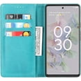 thumbnail image 5 of for Google Pixel 6a Wallet Case,Premium PU Leather Flip Folio Case with Card Slot,Stand Holder,Magnetic Closure TPU Shockproof Interior Protective Case for Google Pixel 6a,Sky Blue, 5 of 13