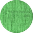 thumbnail image 1 of Ahgly Company Indoor Round Abstract Emerald Green Modern Area Rugs, 4' Round, 1 of 4