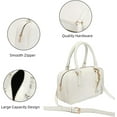 thumbnail image 7 of CoCopeaunts Womens Handbag Retro Cosmetic Top Handle Purse Leather Crossbody Satchel for Work, 7 of 7