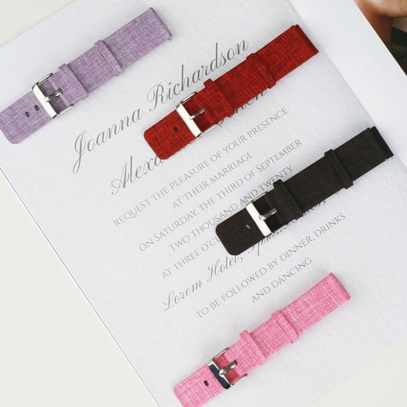 HONMEET Breathable Canvas Watch Band Replacement Strap for Men and Women Comfortable Wristband