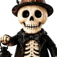 thumbnail image 6 of Halloween Lighted Monster Lantern Resin Craft Decoration, Spooky Tabletop Lamp for Home, Mantel, Halloween Party Indoor Decor, 6 of 7