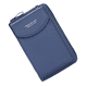 thumbnail image 2 of Cartera de cuero Bolso de hombro de cuero de PU Monedero Bolso bandolera Cartera Bolsa de almacenamiento para tarjetas de dinero, Azul oscuro seitruly AP001028-02, 2 of 7