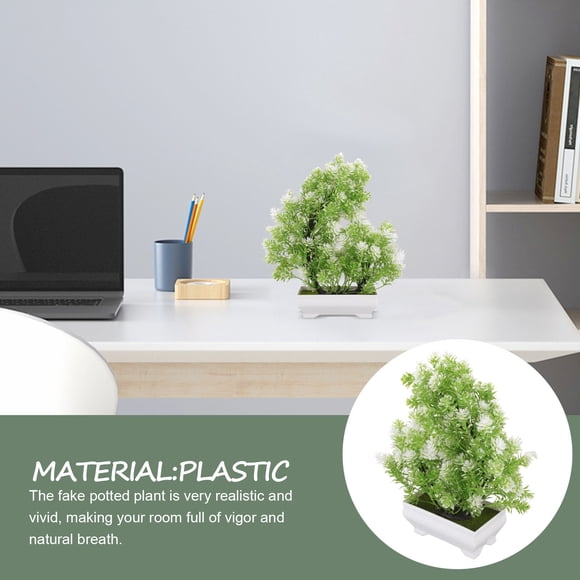 HEALEEP Planta Bonsái Artificial En Maceta Para De Hogar Con Aspecto Natural Y Chic